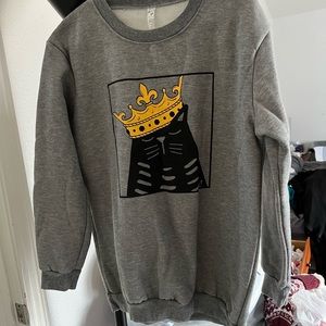 Catlady Box Black Cat Sweatshirt size m